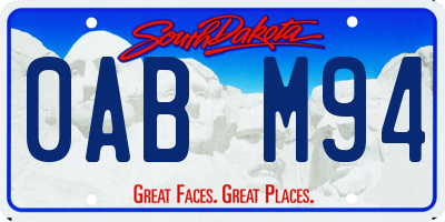 SD license plate 0ABM94
