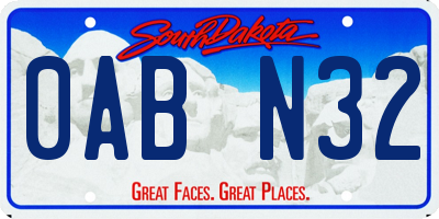 SD license plate 0ABN32