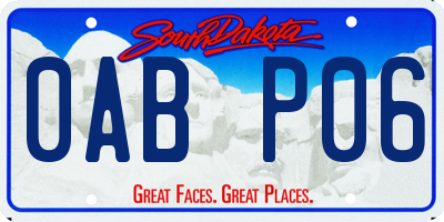 SD license plate 0ABP06