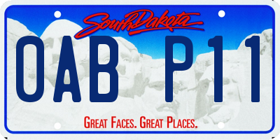 SD license plate 0ABP11