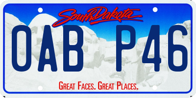 SD license plate 0ABP46