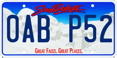 SD license plate 0ABP52