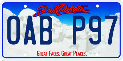 SD license plate 0ABP97