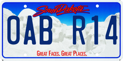 SD license plate 0ABR14