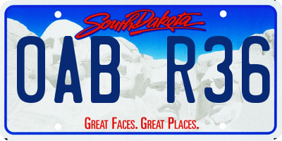 SD license plate 0ABR36