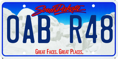 SD license plate 0ABR48