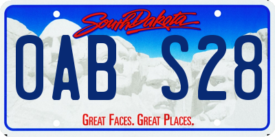 SD license plate 0ABS28