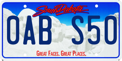 SD license plate 0ABS50