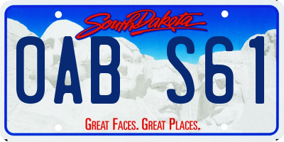 SD license plate 0ABS61