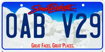 SD license plate 0ABV29