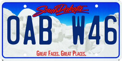 SD license plate 0ABW46