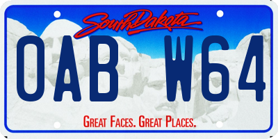 SD license plate 0ABW64