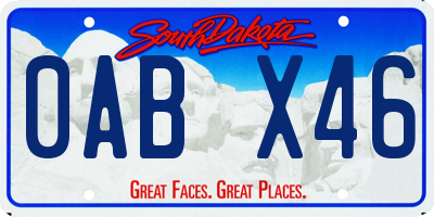 SD license plate 0ABX46