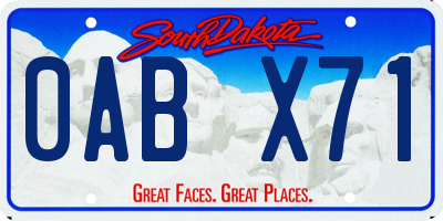 SD license plate 0ABX71