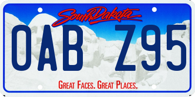 SD license plate 0ABZ95
