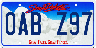 SD license plate 0ABZ97