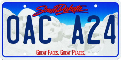 SD license plate 0ACA24