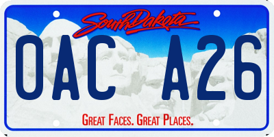 SD license plate 0ACA26