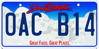 SD license plate 0ACB14