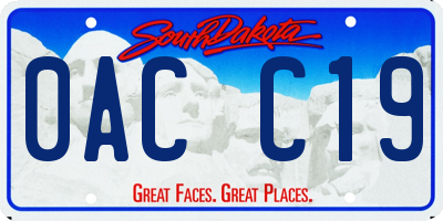 SD license plate 0ACC19
