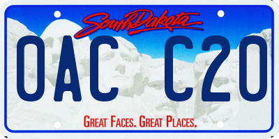 SD license plate 0ACC20