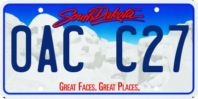 SD license plate 0ACC27