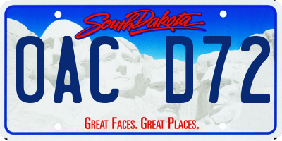 SD license plate 0ACD72