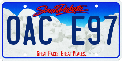 SD license plate 0ACE97