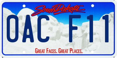SD license plate 0ACF11