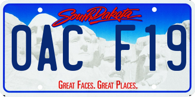 SD license plate 0ACF19