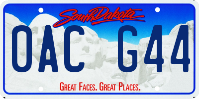 SD license plate 0ACG44