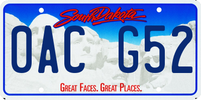 SD license plate 0ACG52