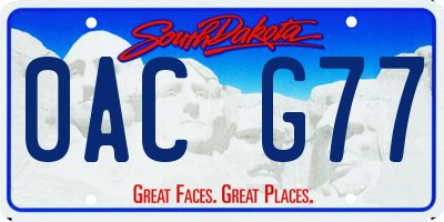 SD license plate 0ACG77