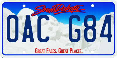 SD license plate 0ACG84