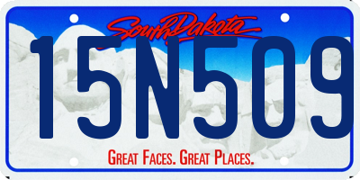 SD license plate 15N509