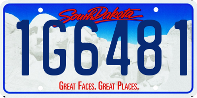 SD license plate 1G6481