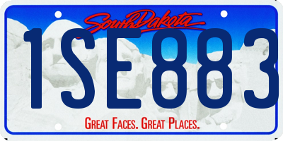 SD license plate 1SE883