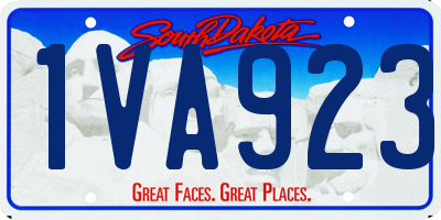 SD license plate 1VA923