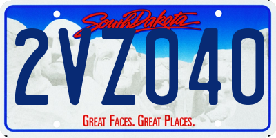 SD license plate 2VZ040