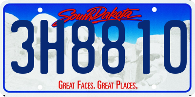 SD license plate 3H8810