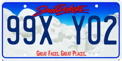 SD license plate 99XY02