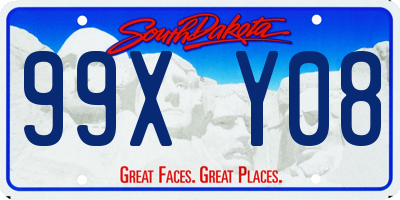 SD license plate 99XY08