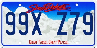 SD license plate 99XZ79
