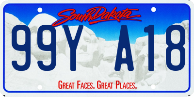 SD license plate 99YA18