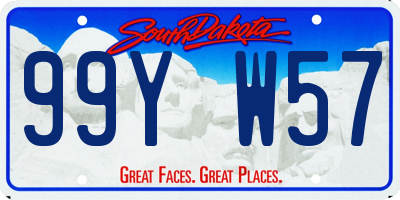 SD license plate 99YW57