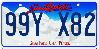 SD license plate 99YX82