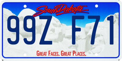 SD license plate 99ZF71