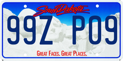 SD license plate 99ZP09