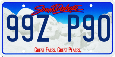 SD license plate 99ZP90