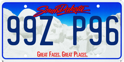 SD license plate 99ZP96